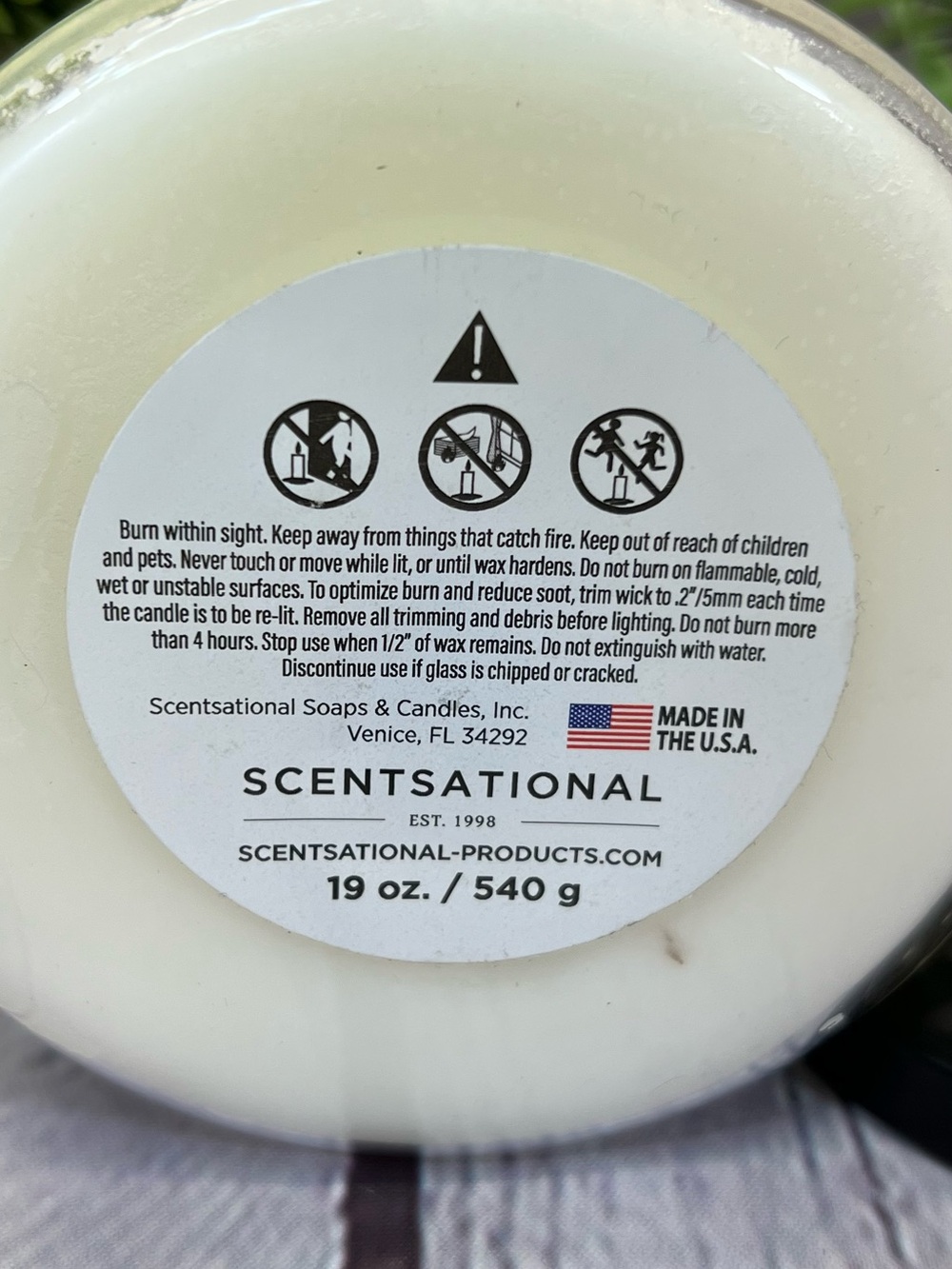 Scentsational Sweet Peony Natural Soy Candle - White-NEW - Picture 5 of 5